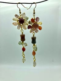 Image 5 of Colorful Dangling Healing Earrings | Clarity • Love • Longevity • Abundance • Flexibility