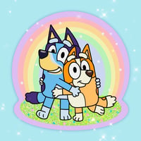 Image 1 of Bluey and Bingo Sticker