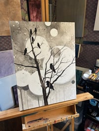 Image 2 of ORIGINAL - 5 Crows, 2 Ravens