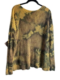 Image 3 of ♻️ UPCYCLED M AE Sweater in Mustard and Muted Ice Dye