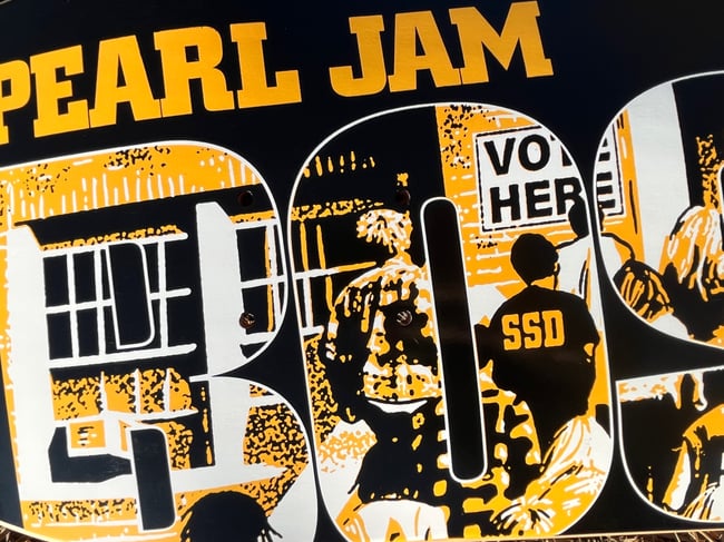 Pearl Jam skateboard - Fenway Park Boston 