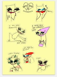 Image 2 of 5x7 Lady sticker sheet set