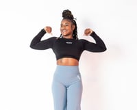 Image 1 of OBSIDIAN Long Sleeve Crop Top