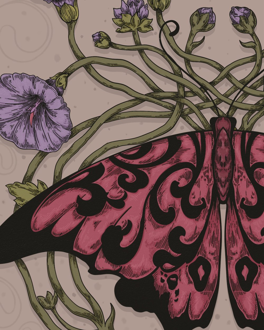 Image of Moth Talisman - Digital Painting