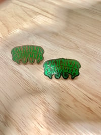 Planet Mammoth Enamel Pin Green