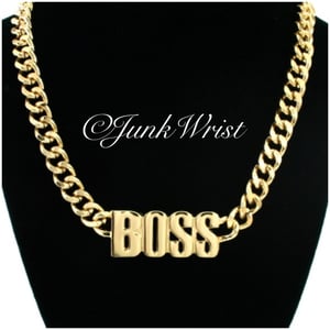 Image of "BOSS" Gold Links Chain 