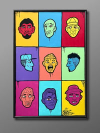 Image 1 of Faces 24x36 (hand painted original)