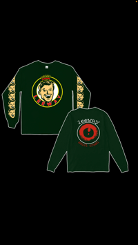 Adult Crash Evel Eddie Forest Green Long sleeve 