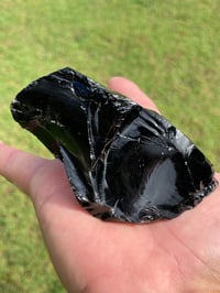 Image 11 of Raw Black Obsidian Chunk #1813