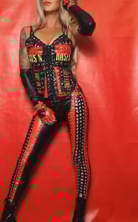 Image 6 of GUN'S N ROSES NIGHTTRAIN LACE UP TOP