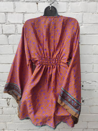 Image 7 of Boho Bali mini dress / tunic pink yellow