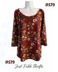 Image 2 of New 2X Amana Floral Top #579*13