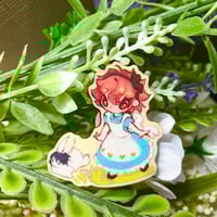 Image 1 of Ace in Wonderland wooden pin