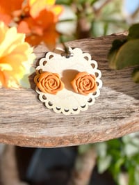 Image 1 of Rose Orange Studs 