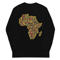 Image 1 of Africa Map Pattern Pan African Men’s Long Sleeve Shirt