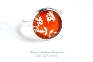 Image of Bague 'Tangerine' illustration sous verre