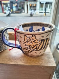 Image 3 of Hand painted stoneware mugs