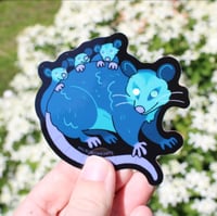 Image 4 of Nighttime Oppossums Holo 3.5” Sticker