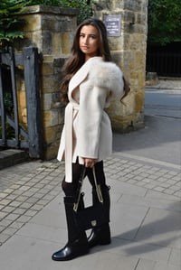 Image 2 of Cream Loro Coat