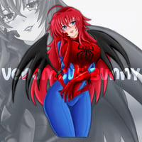 Red suit Rias sticker