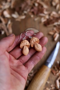 Image 5 of Penny Bun Mushroom- Earrings 