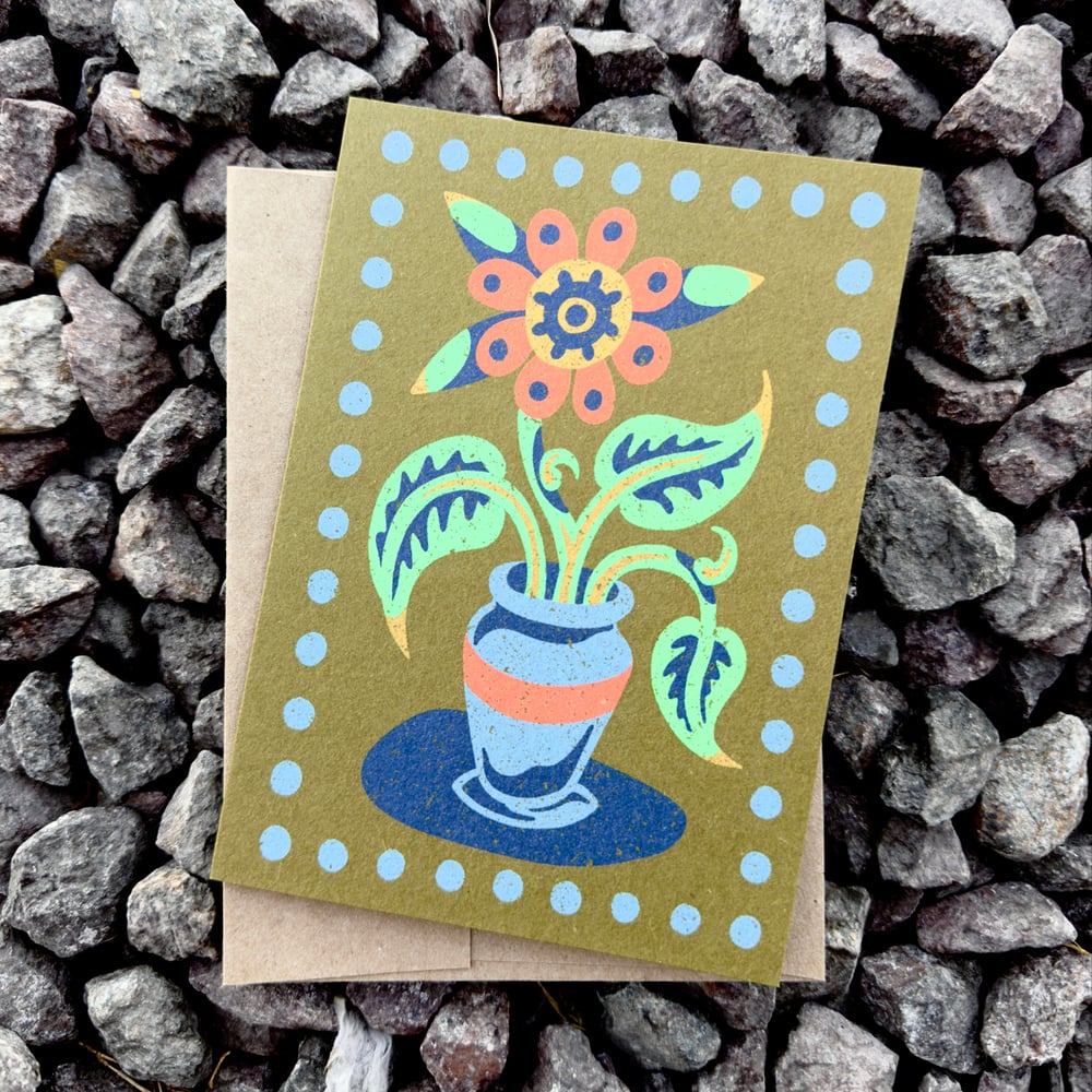 Flower greeting card