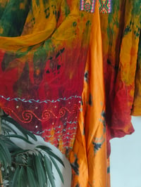 Image 8 of Wanderlust maxi dress Sari tie dye Red n Orange