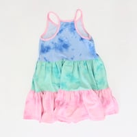 Image 2 of Girls Ariel Blue/Pink Tie-Dye Dress, The Little Mermaid