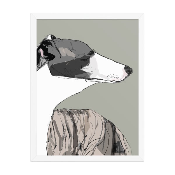 Image of WHIPPET FRAMED ART