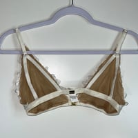 Image 7 of FOR LOVE AND LEMONS white and beige skivvies hook front bralette