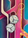 Pastel Dice Keychain