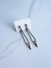 Image 1 of Bead Chain Spike earrings