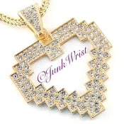 Image of Gold Crystal Open Heart Chain 