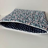 Image 5 of Bloom in Blue Handmade Quilted Makeup Bag - Limited Editon