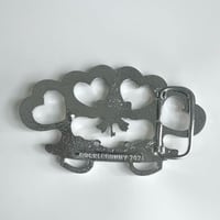 Image 2 of brass knuckle bow belt buckle *pink*