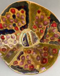 Image 1 of Stylised flower lustre bowl