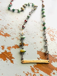 Image 3 of Drink The Wild Air Variscite And Garnet Necklace