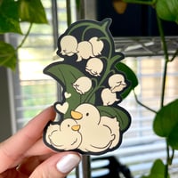 Image 2 of Ducks + Lily of the Valley Matte Vinyl Sticker