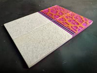 Image 3 of @Kaoticartworks Resin & White Glass Micarta GLOW Segmented Knife Scales