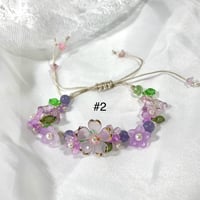 Image 4 of Floral Threaded Adjustable Bracelet
