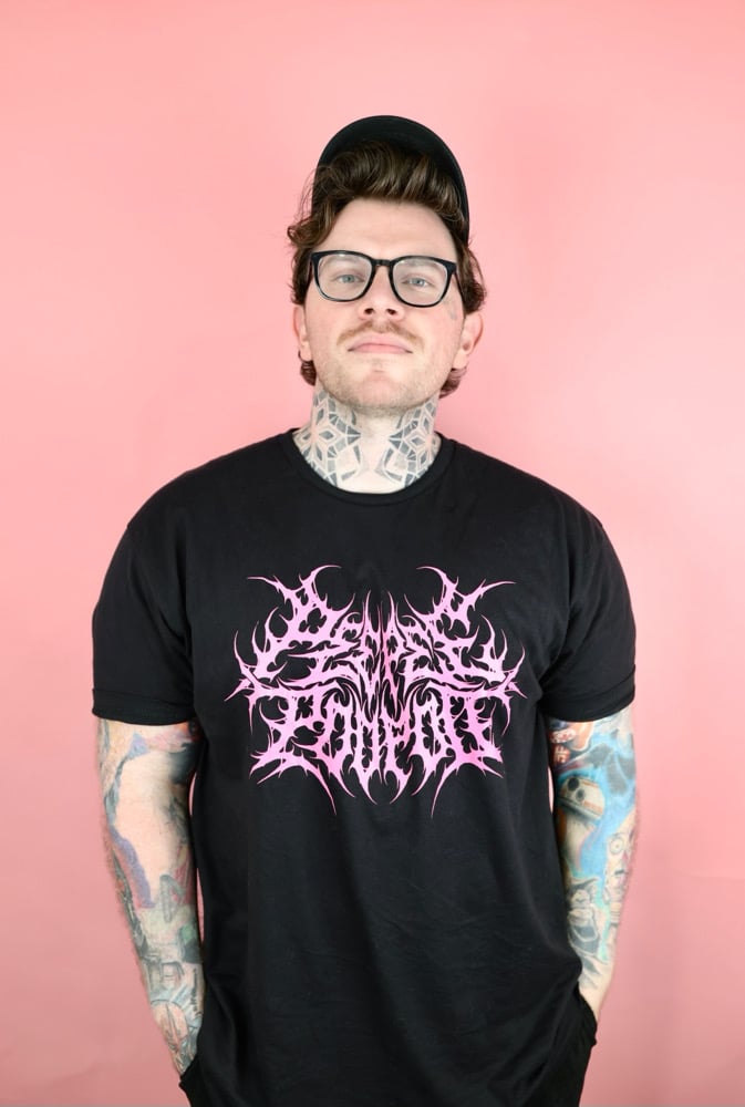 Image of ππ€PINK on Black PeePee PooPoo Tee