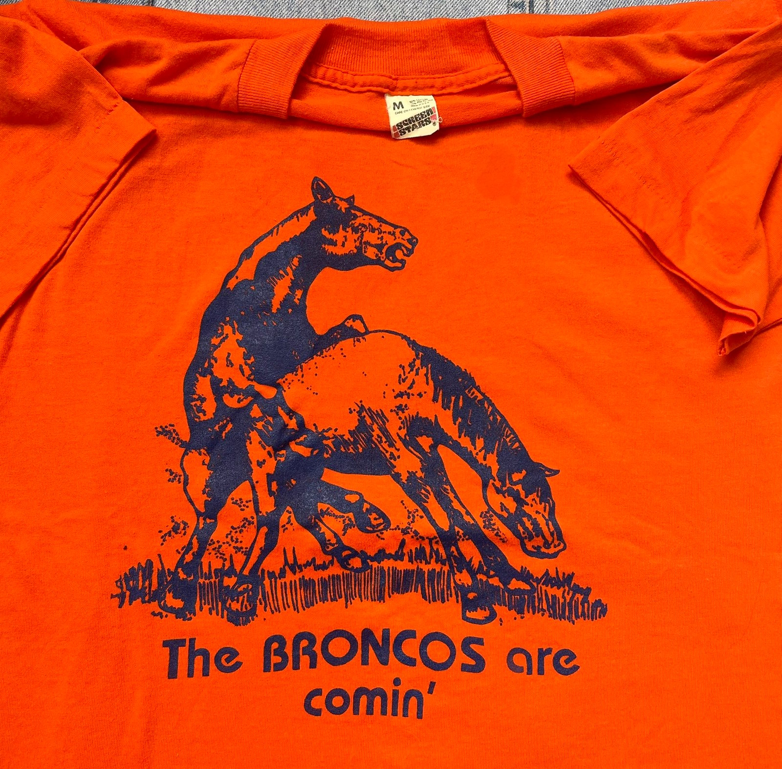 Vintage 80s Snoopy Joe Bronco Denver Broncos T-shirt 