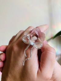 Image 2 of 🎀🤍🌸Rose Bow Ring🌸🤍🎀