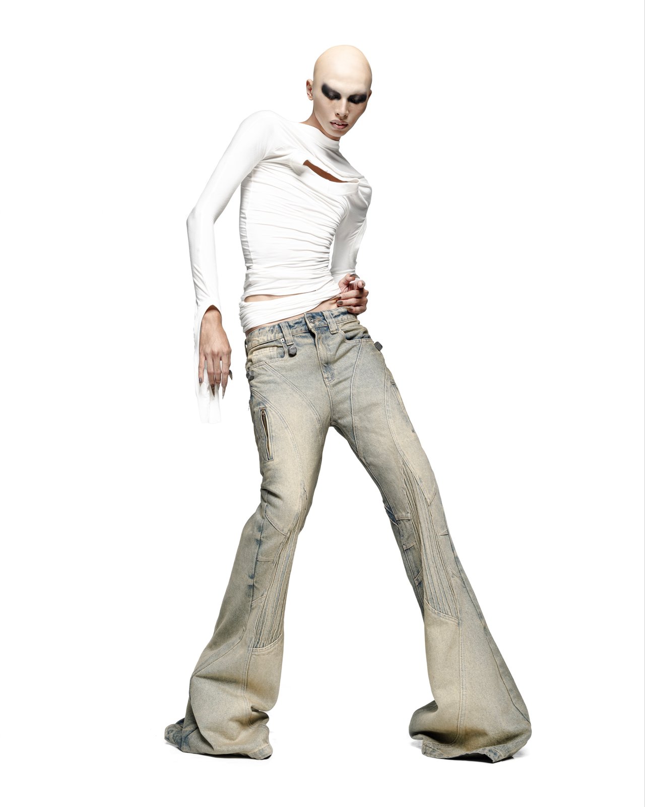 パンツ LATUI ATELIER UNCUT FERAL JEANS Nubian IMPLY — LATUI ATELIER - Uncut Feral Jeans