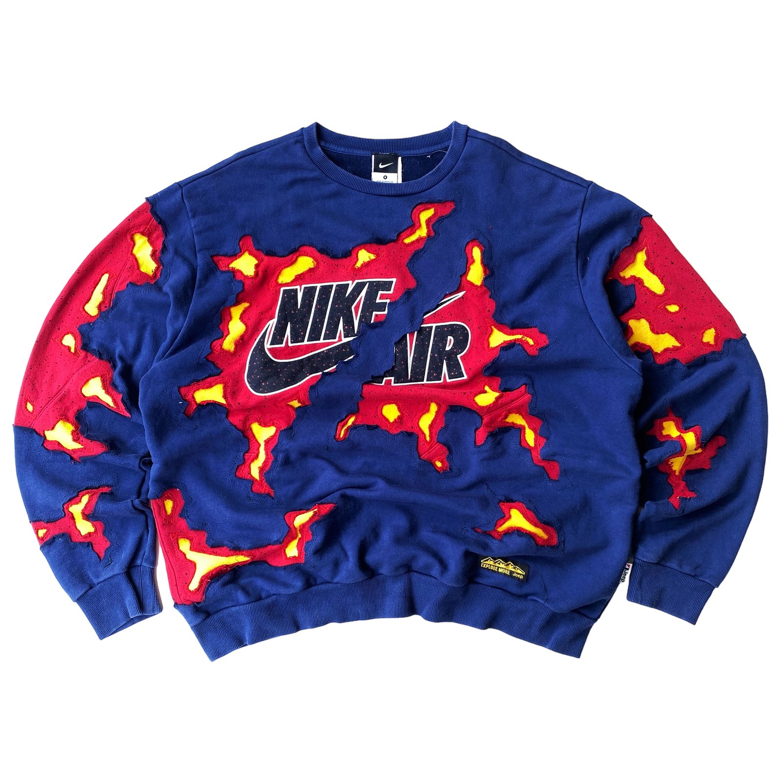 Reworked nike crop sweatshirt sale