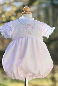 Image 2 of 12mo Pink Dotted Swiss Voile Bubble 