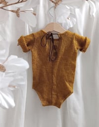 Image 3 of Baby boy bodysuit for photo shoots | Jess | 0-3 months | mustard
