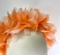Image 2 of Orange organza flower headpiece 