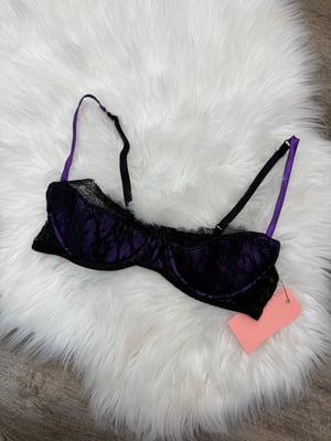 Image of Vintage Moviestar Purple & Black Bra - M