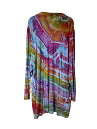 Image 6 of 3X PLUS Jersey Knit Open Cardigan in Euphoria Geode Ice Dye